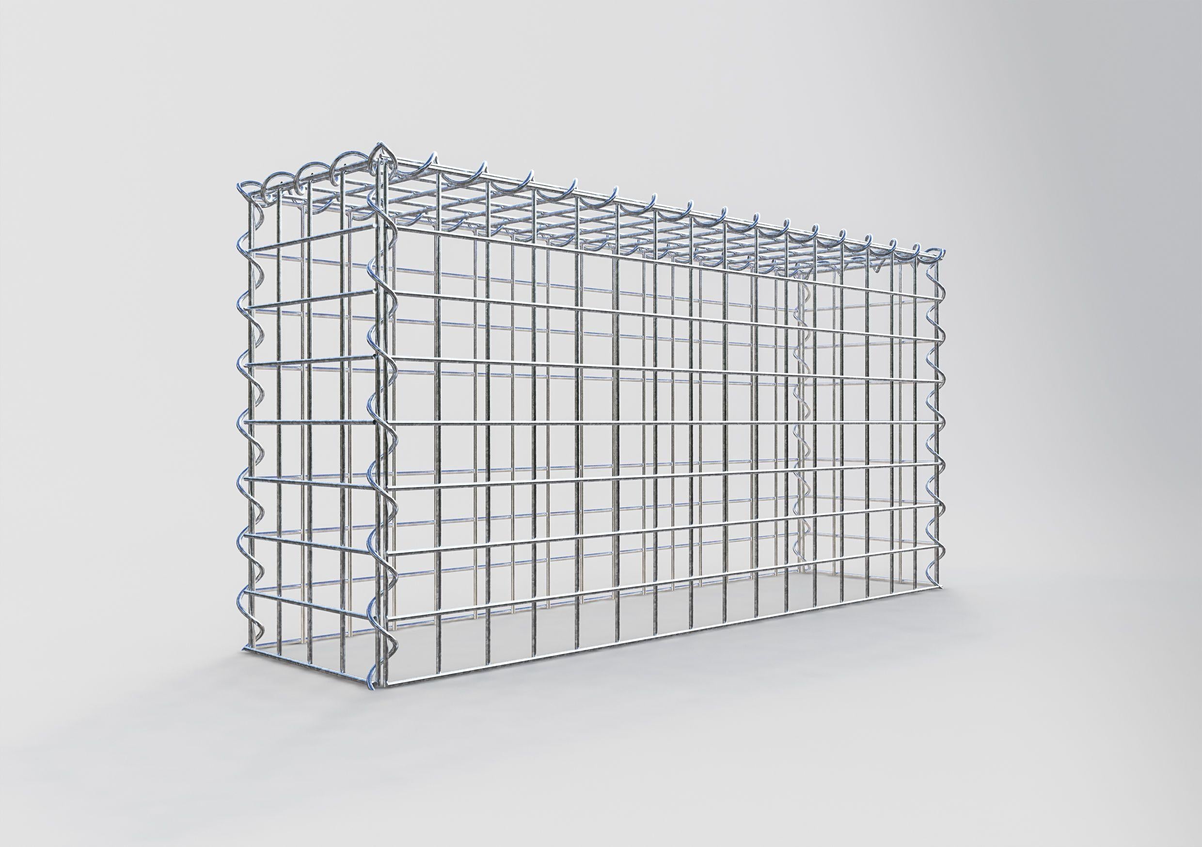 Grown-on gabion type 3 80 cm x 40 cm x 20 cm (L x H x D), mesh size 5 cm x 5 cm, spiral