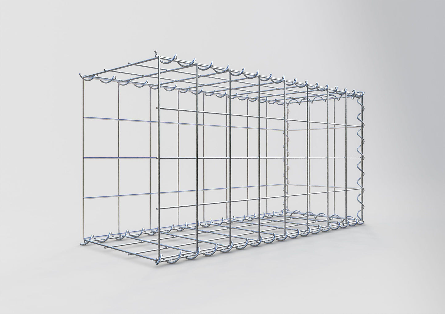 Gavión complementario tipo 2 80 cm x 40 cm x 30 cm (L x A x P), malla 10 cm x 10 cm, espiral