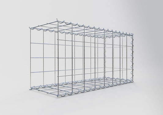 Gabion rapporté type 2 80 cm x 40 cm x 30 cm (L x H x P), mailles 10 cm x 10 cm, spirale