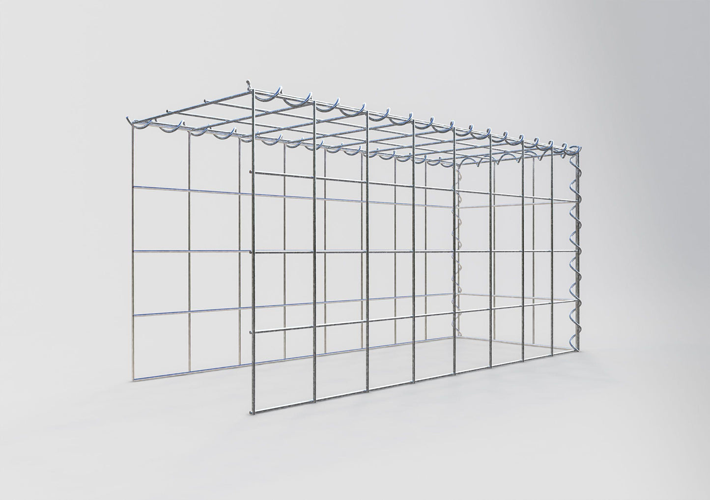 Grown-on gabion type 4 80 cm x 40 cm x 30 cm (L x H x D), mesh size 10 cm x 10 cm, spiral