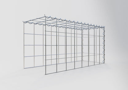 Grown-on gabion type 4 80 cm x 40 cm x 30 cm (L x H x D), mesh size 10 cm x 10 cm, spiral