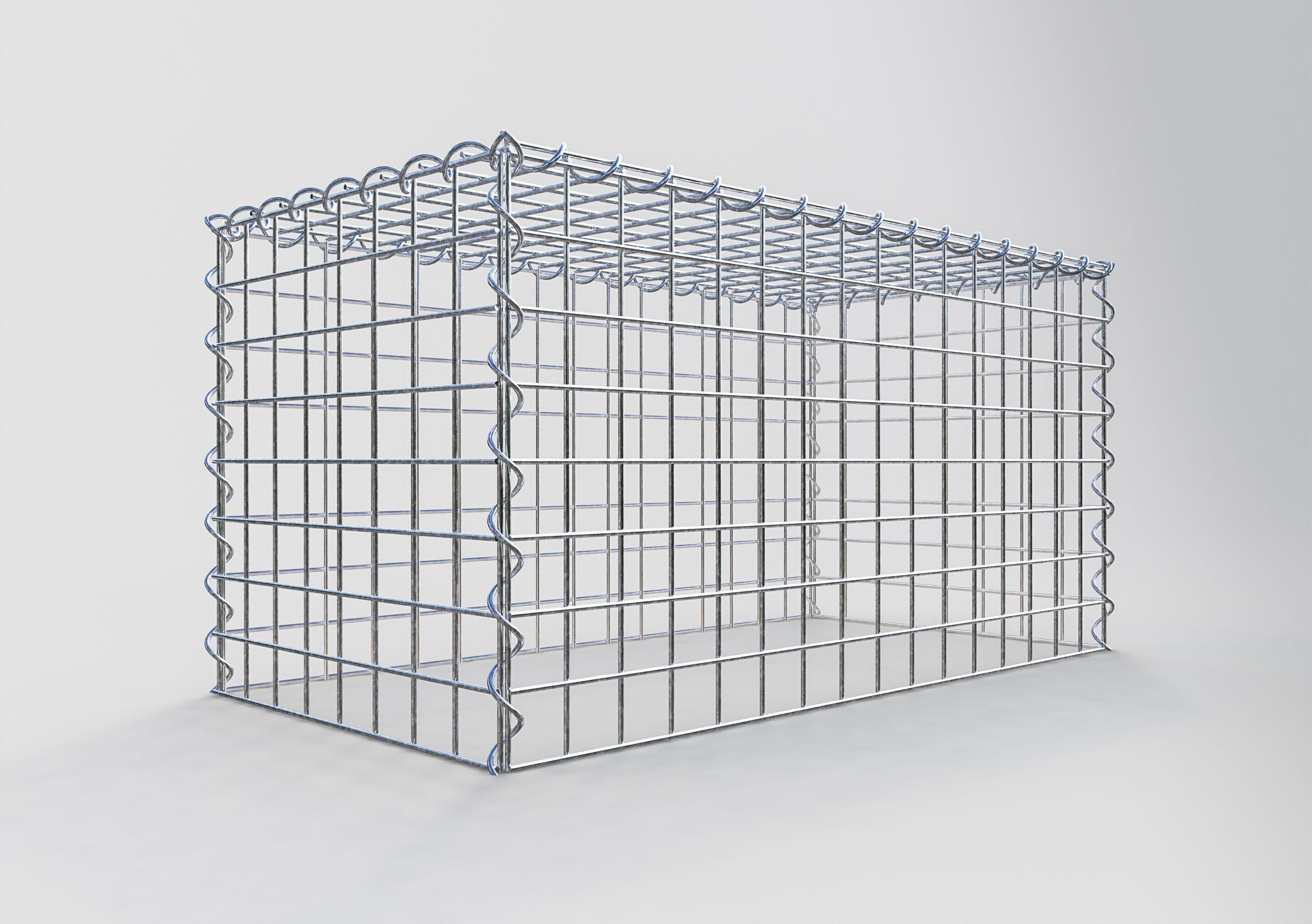 Grown-on gabion type 3 80 cm x 40 cm x 40 cm (L x H x D), mesh size 5 cm x 5 cm, spiral