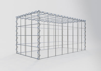 Gabion rapporté type 3 80 cm x 40 cm x 40 cm (L x H x P), mailles 10 cm x 10 cm, spirale