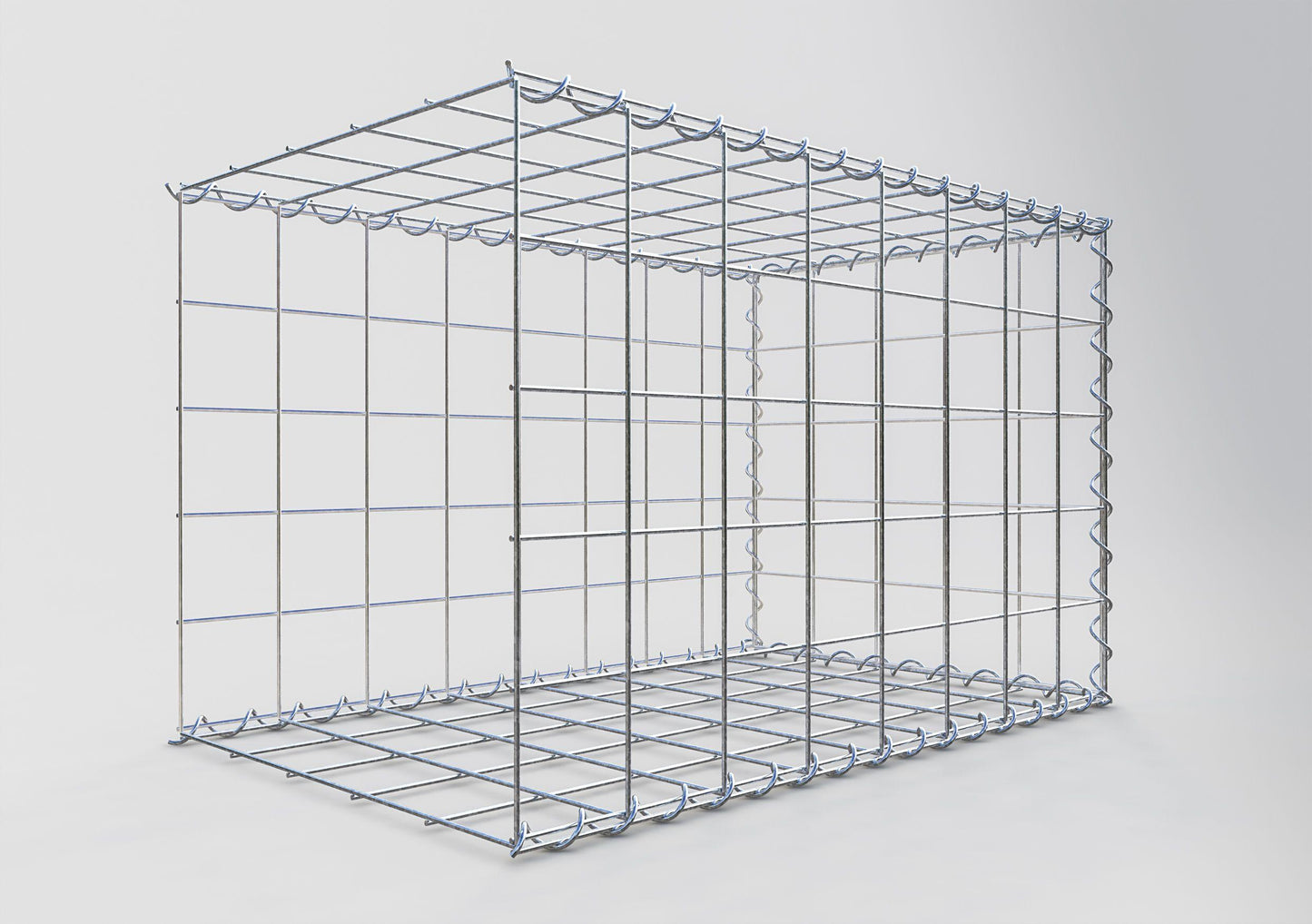 Anbaugabione Typ 2 80 cm x 50 cm x 50 cm (L x H x T), Maschenweite 10 cm x 10 cm, Spirale