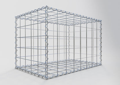 Gabião 80 cm x 50 cm x 50 cm (C x A x P), malhagem 10 cm x 10 cm, espiral