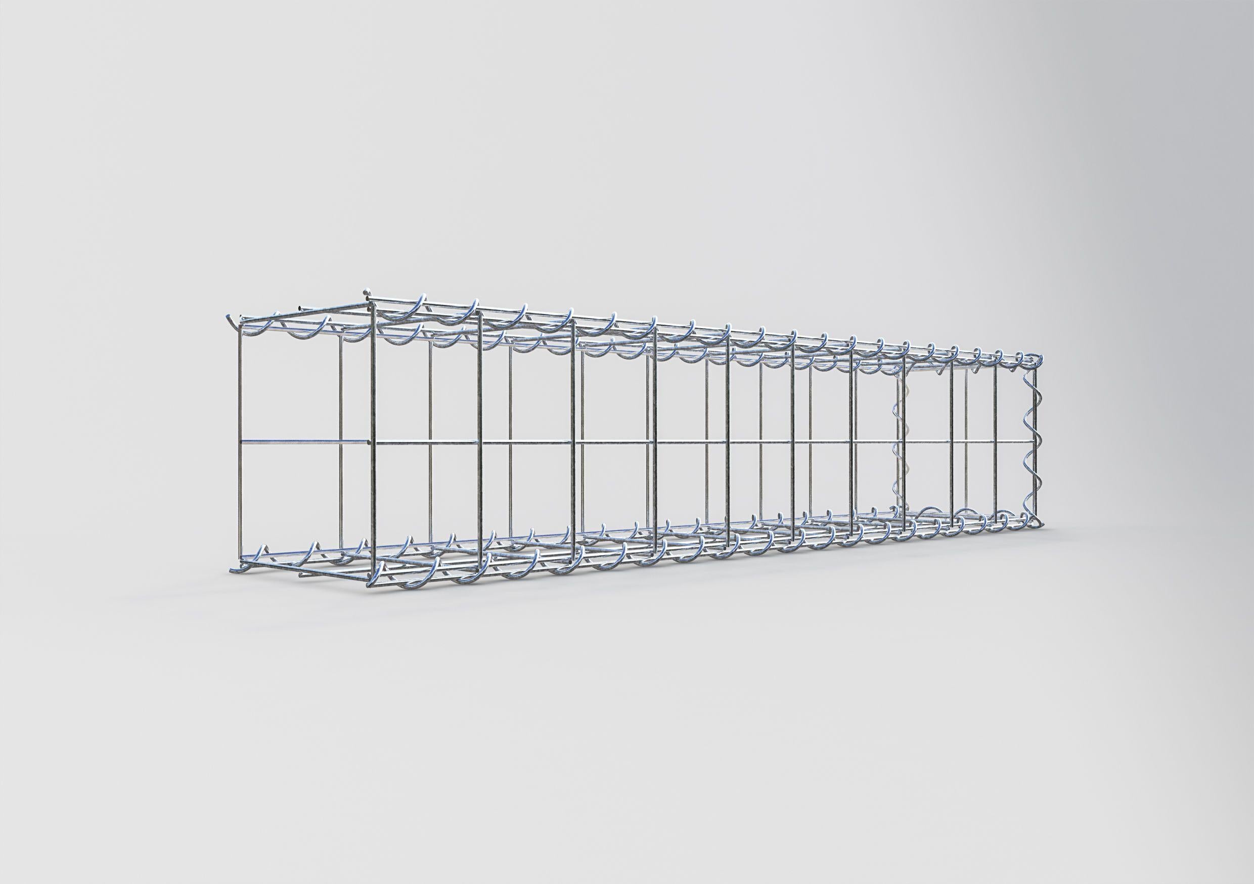 Gabião tipo 2 100 cm x 20 cm x 20 cm (C x A x P), malhagem 10 cm x 10 cm, espiral