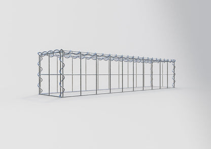 Gavión complementario tipo 3 100 cm x 20 cm x 20 cm (L x A x P), malla 10 cm x 10 cm, espiral