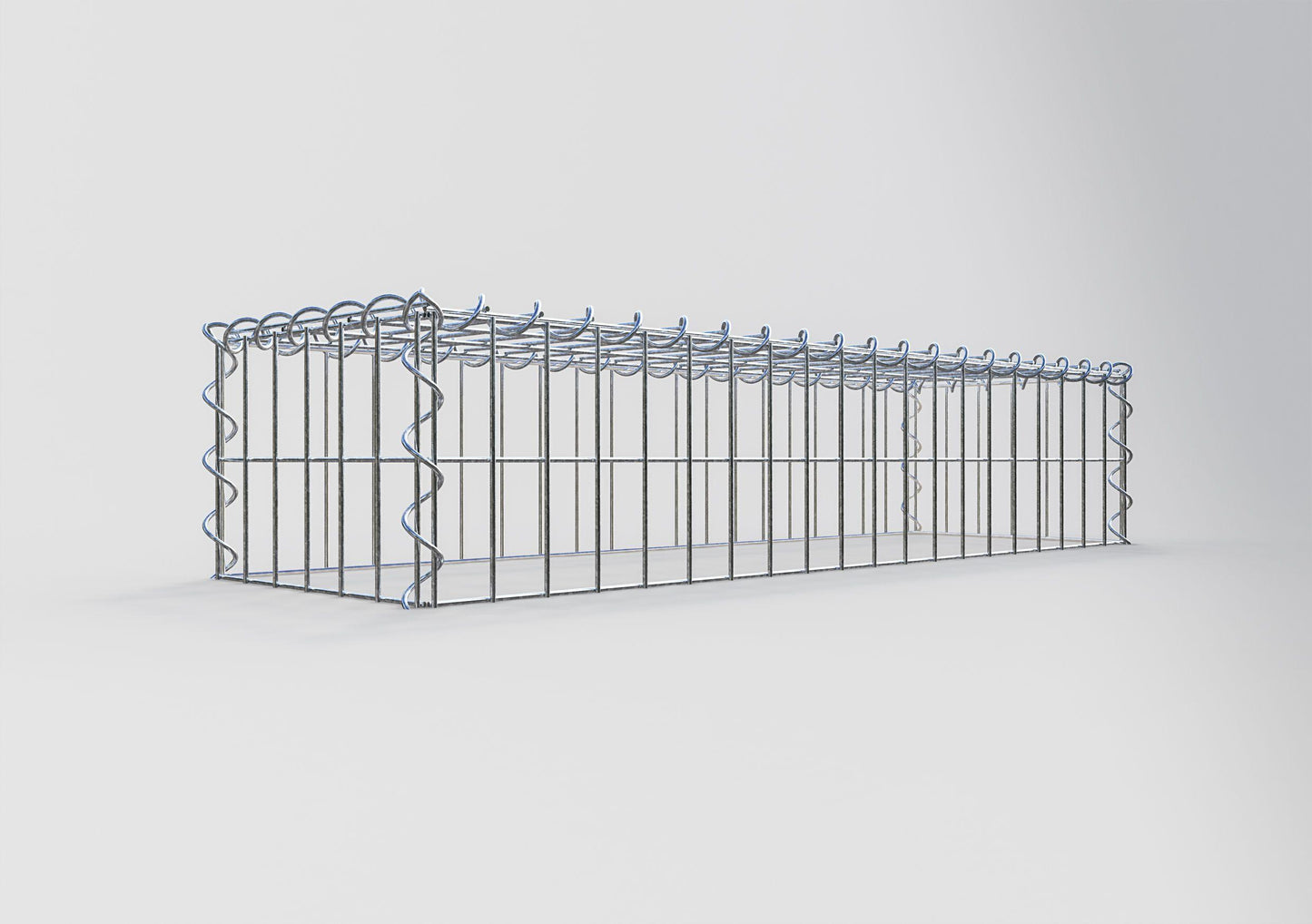 Gavión complementario tipo 3 100 cm x 20 cm x 30 cm (L x A x P), malla 5 cm x 10 cm, espiral