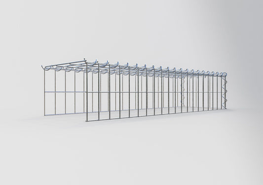 Opvokset gabion type 4 100 cm x 20 cm x 30 cm (L x H x D), maskestørrelse 5 cm x 10 cm, spiral