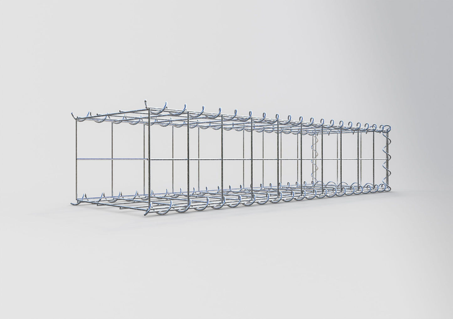 Gabião tipo 2 100 cm x 20 cm x 30 cm (C x A x P), malhagem 10 cm x 10 cm, espiral