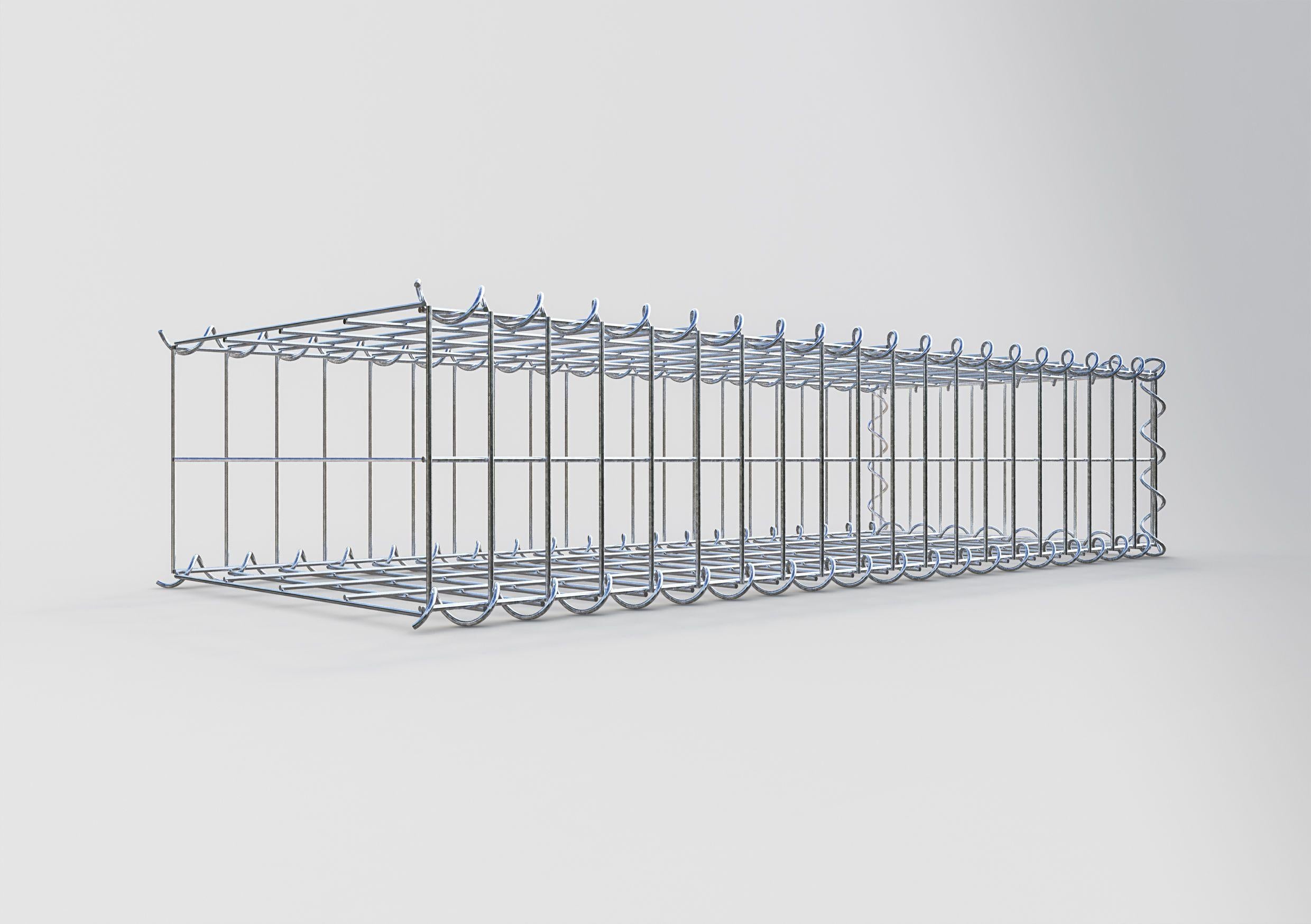 Add-on schanskorf type 2 100 cm x 20 cm x 40 cm (L x H x D), maaswijdte 5 cm x 10 cm, spiraalvormig