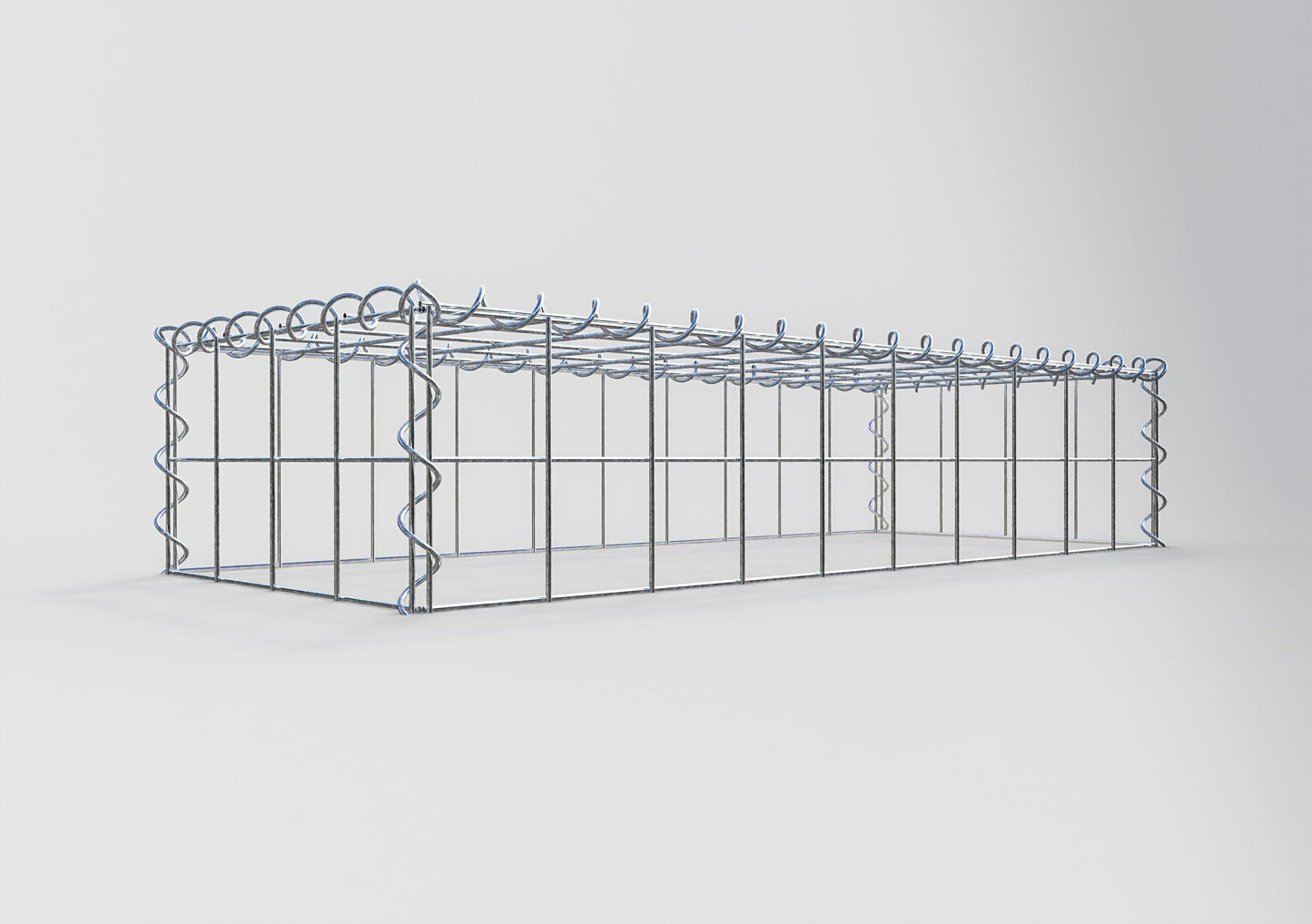 Gavión complementario tipo 3 100 cm x 20 cm x 40 cm (L x A x P), malla 10 cm x 10 cm, espiral