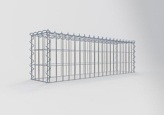 Gavión adulto tipo 3 100 cm x 30 cm x 20 cm (largo x alto x profundidad), tamaño de malla 5 cm x 10 cm, espiral