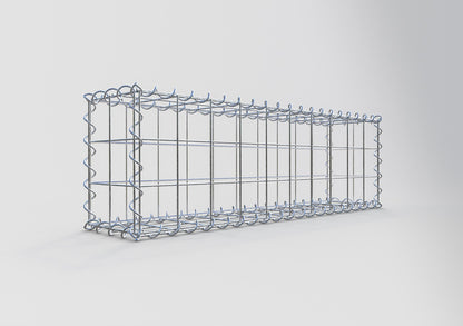 Gabione 100 cm x 30 cm x 20 cm (L x H x T), Maschenweite 10 cm x 10 cm, Spirale