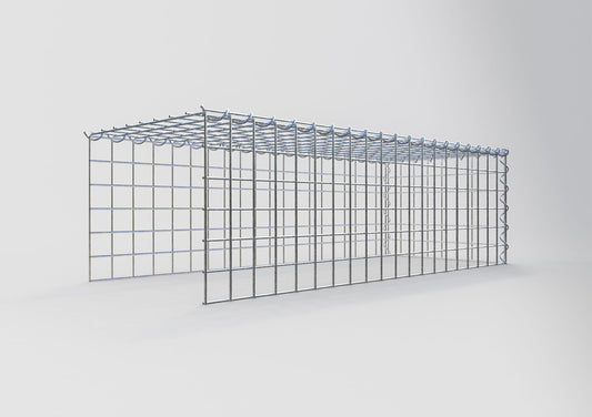 Gabion rapporté type 4 100 cm x 30 cm x 40 cm (L x H x P), mailles 5 cm x 5 cm, spirale