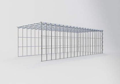 Grown-on gabion type 4 100 cm x 30 cm x 40 cm (L x H x D), mesh size 5 cm x 10 cm, spiral