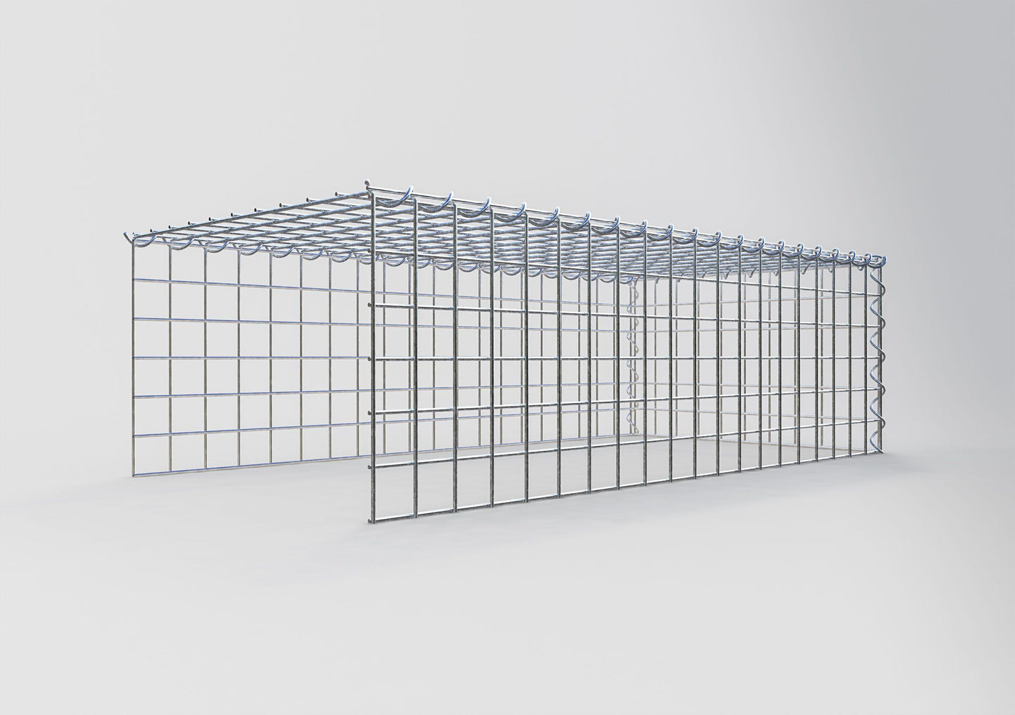 Grown-on gabion type 4 100 cm x 30 cm x 50 cm (L x H x D), mesh size 5 cm x 5 cm, spiral