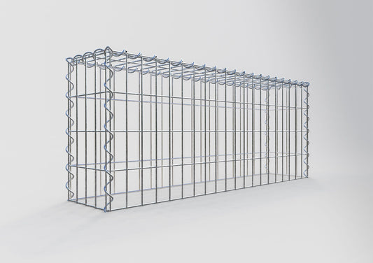 Gavión complementario tipo 3 100 cm x 40 cm x 20 cm (L x A x P), malla 5 cm x 10 cm, espiral