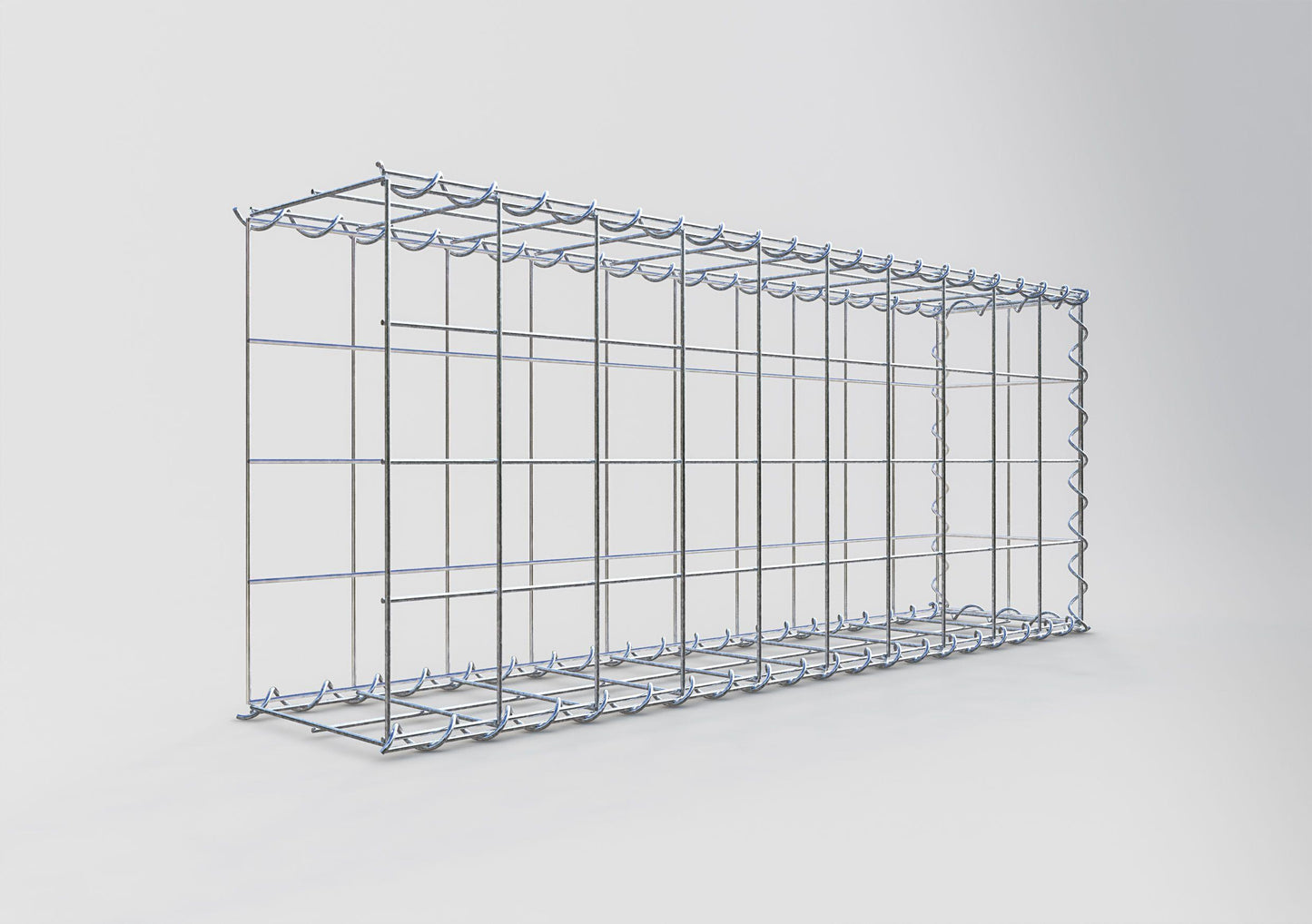 Grown-on gabion type 2 100 cm x 40 cm x 20 cm (L x H x D), mesh size 10 cm x 10 cm, spiral