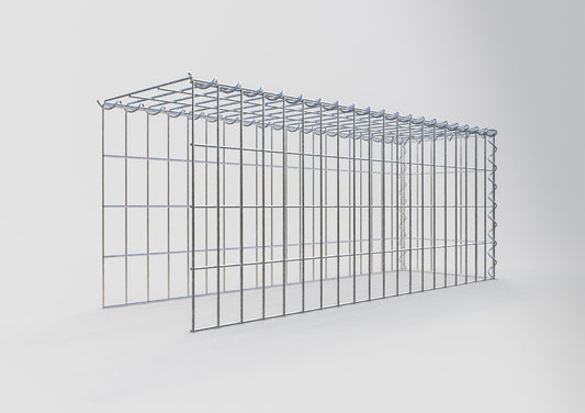 Gabion rapporté type 4 100 cm x 40 cm x 30 cm (L x H x P), mailles 5 cm x 10 cm, spirale