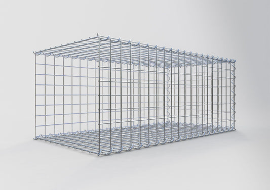 Opvokset gabion type 2 100 cm x 40 cm x 50 cm (L x H x D), maskestørrelse 5 cm x 5 cm, spiral