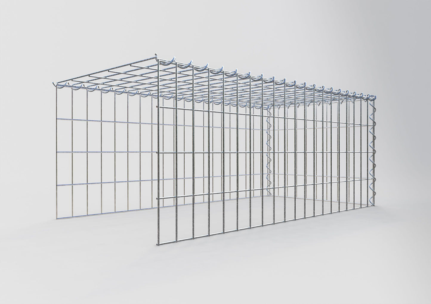 Gabião tipo 4 100 cm x 40 cm x 50 cm (C x A x P), malhagem 5 cm x 10 cm, espiral