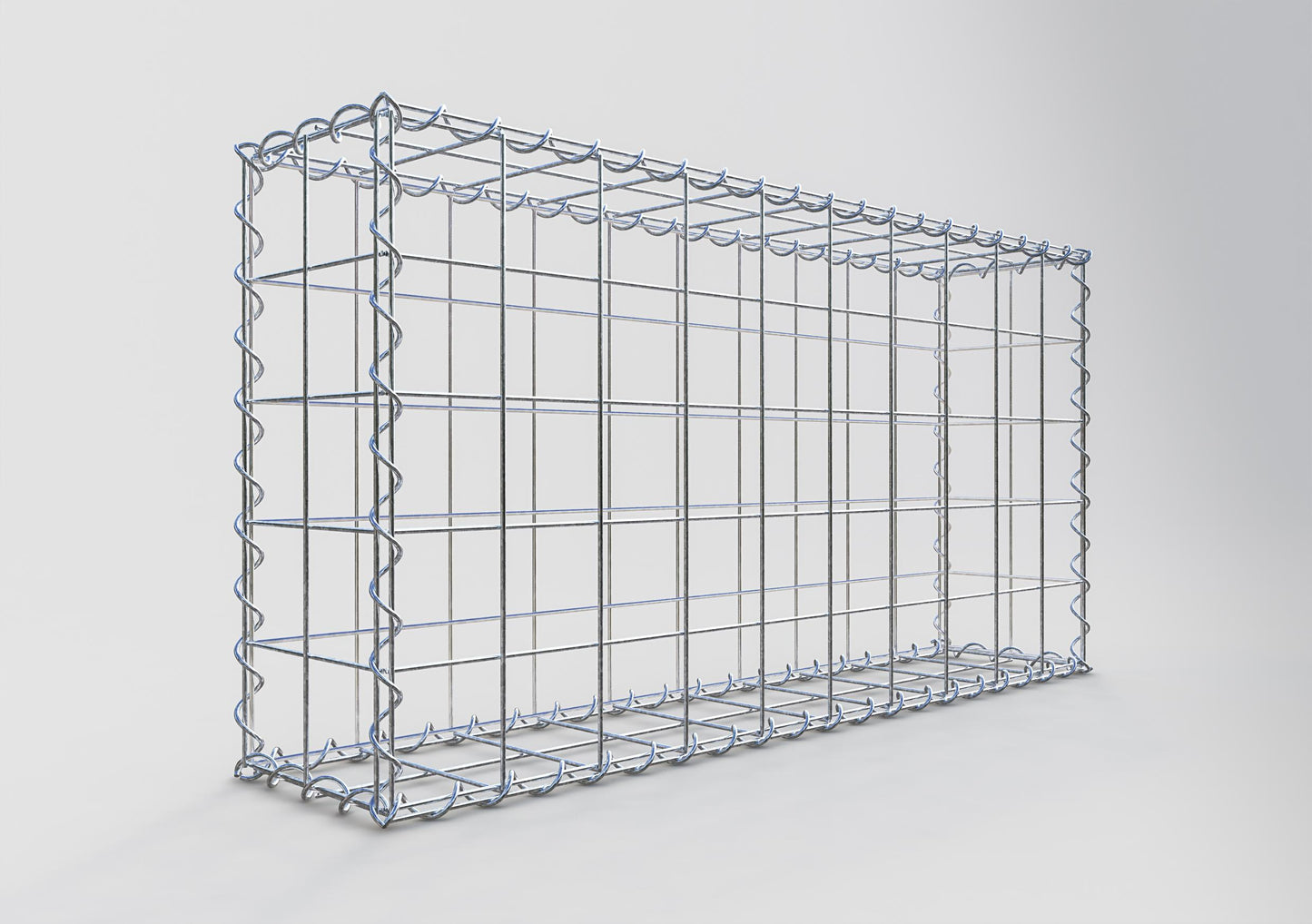 Gabion 100 cm x 50 cm x 20 cm (L x H x D), mesh size 10 cm x 10 cm, spiral