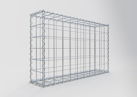 Gabion 100 cm x 60 cm x 20 cm (L x H x D), mesh size 10 cm x 10 cm, spiral
