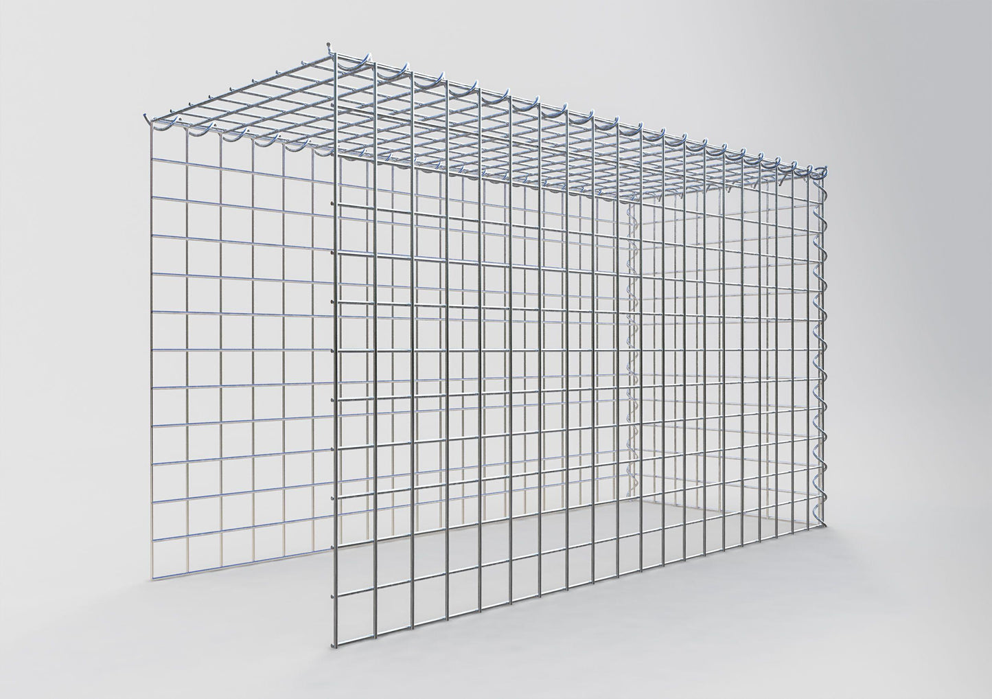 Grown-on gabion type 4 100 cm x 60 cm x 40 cm (L x H x D), mesh size 5 cm x 5 cm, spiral