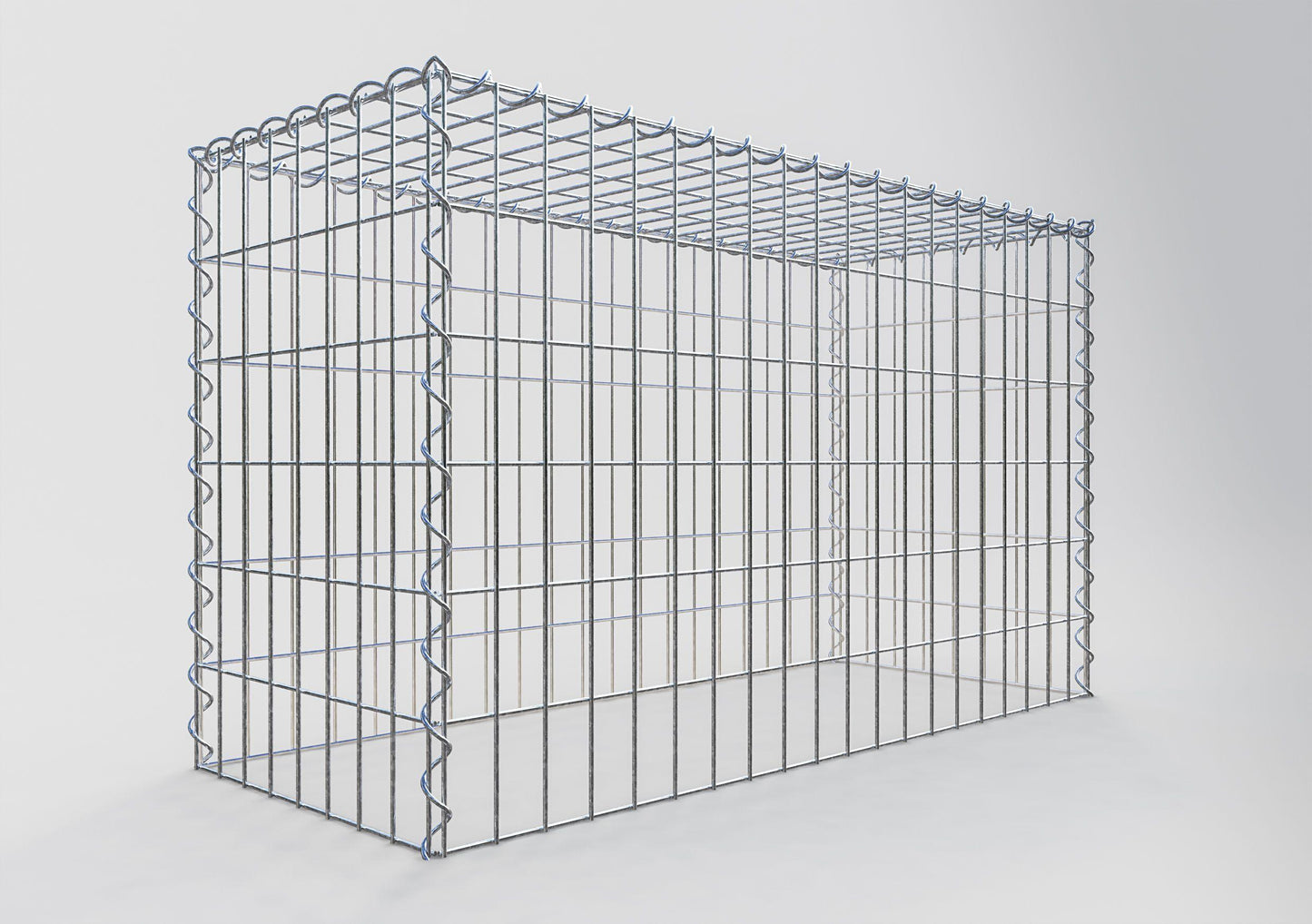 Gabion rapporté type 3 100 cm x 60 cm x 40 cm (L x H x P), mailles 5 cm x 10 cm, spirale