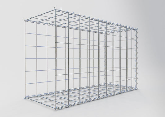 Opvokset gabion type 2 100 cm x 60 cm x 40 cm (L x H x D), maskestørrelse 10 cm x 10 cm, spiral