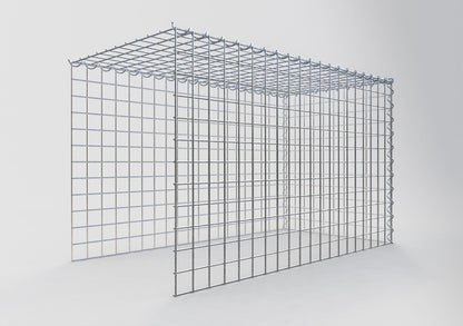Extra gabion typ 4 100 cm x 60 cm x 50 cm (L x H x D), maskstorlek 5 cm x 5 cm, spiral
