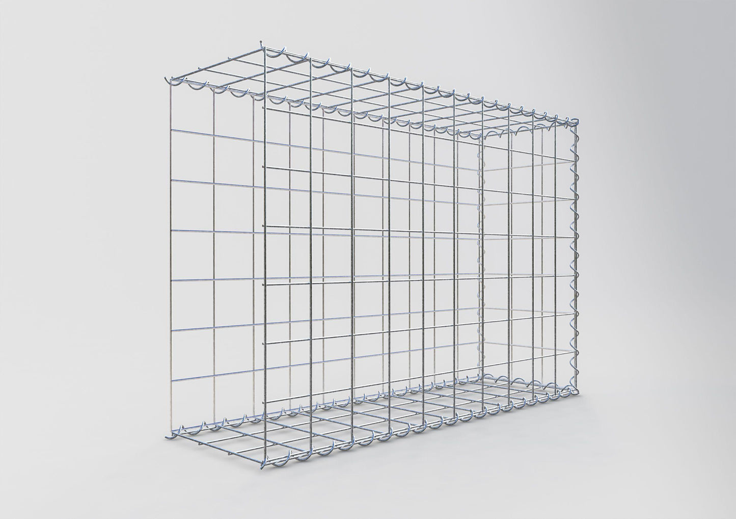 Gabião tipo 2 100 cm x 70 cm x 30 cm (C x A x P), malhagem 10 cm x 10 cm, espiral