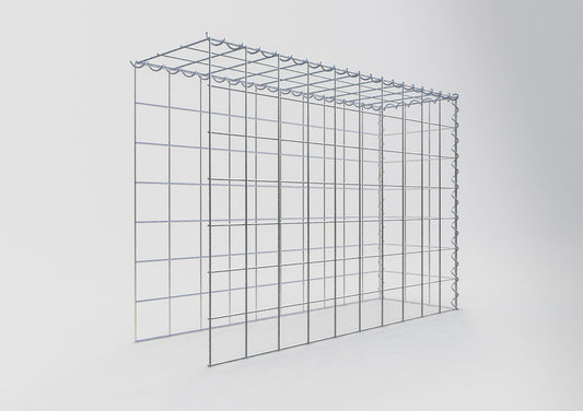 Gavión adulto tipo 4 100 cm x 70 cm x 30 cm (largo x alto x profundidad), tamaño de malla 10 cm x 10 cm, espiral