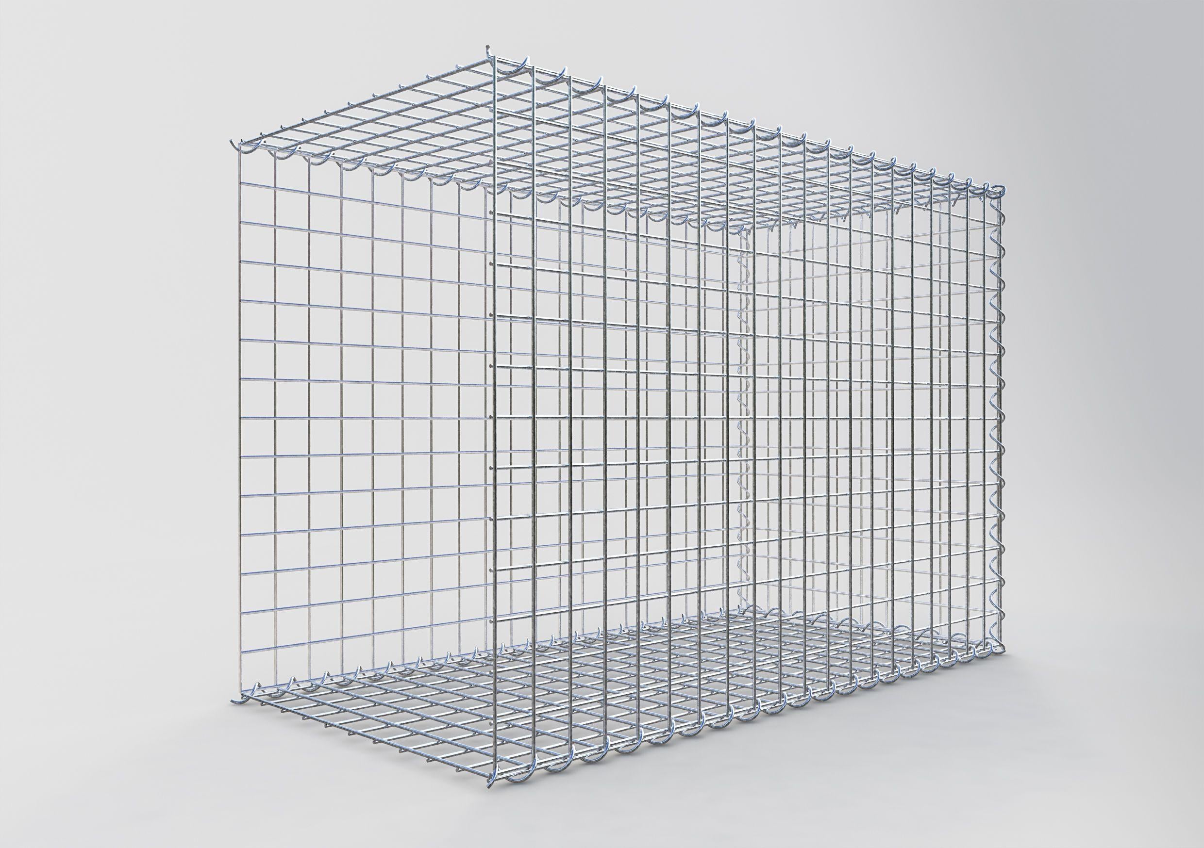 Grown-on gabion type 2 100 cm x 70 cm x 50 cm (L x H x D), mesh size 5 cm x 5 cm, spiral