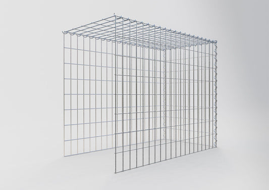 Gabion rapporté type 4 100 cm x 80 cm x 50 cm (L x H x P), mailles 5 cm x 10 cm, spirale