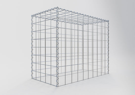 Extra gabion typ 3 100 cm x 80 cm x 50 cm (L x H x D), maskstorlek 10 cm x 10 cm, spiral