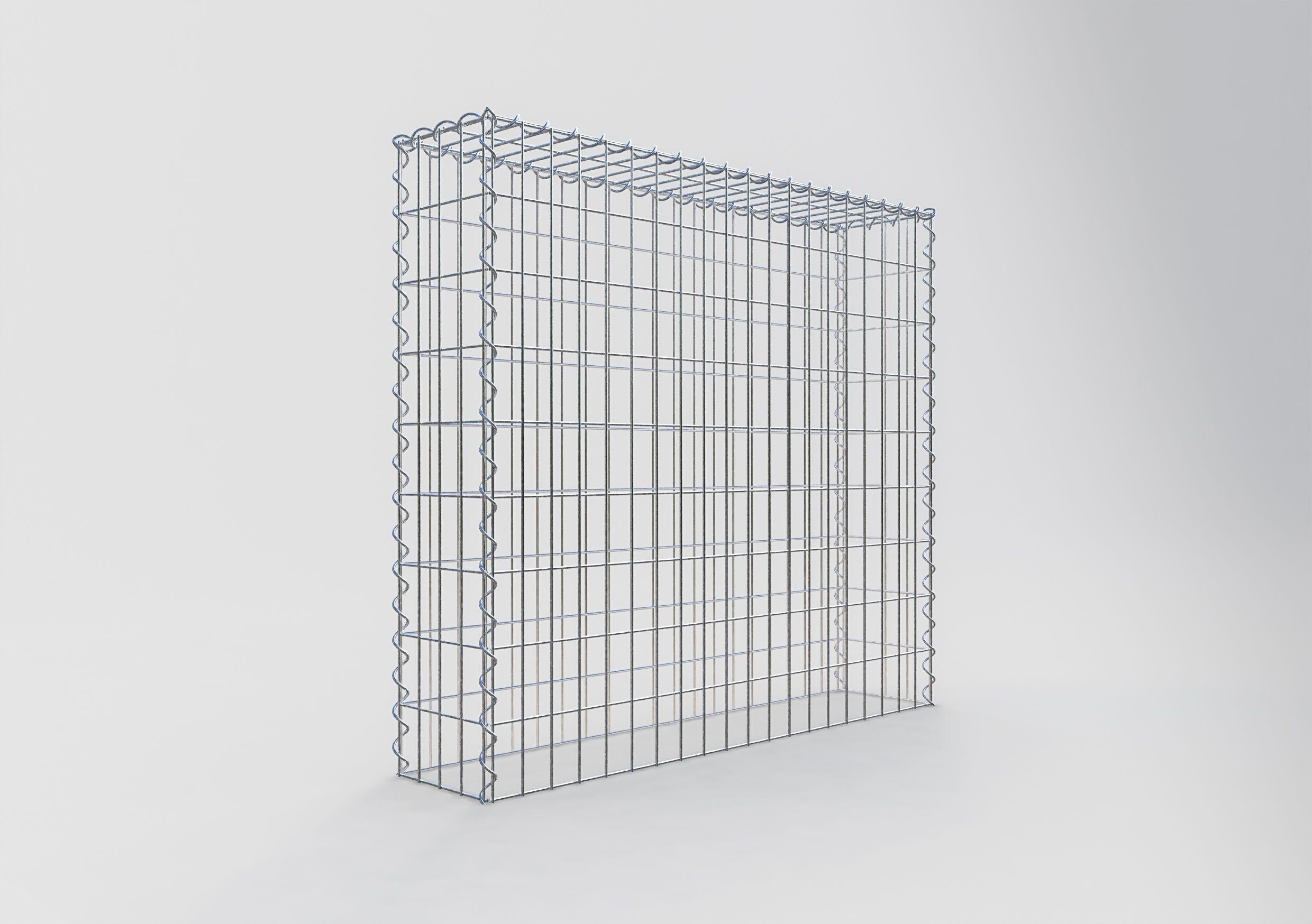 Grown-on gabion type 3 100 cm x 90 cm x 20 cm (L x H x D), mesh size 5 cm x 10 cm, spiral