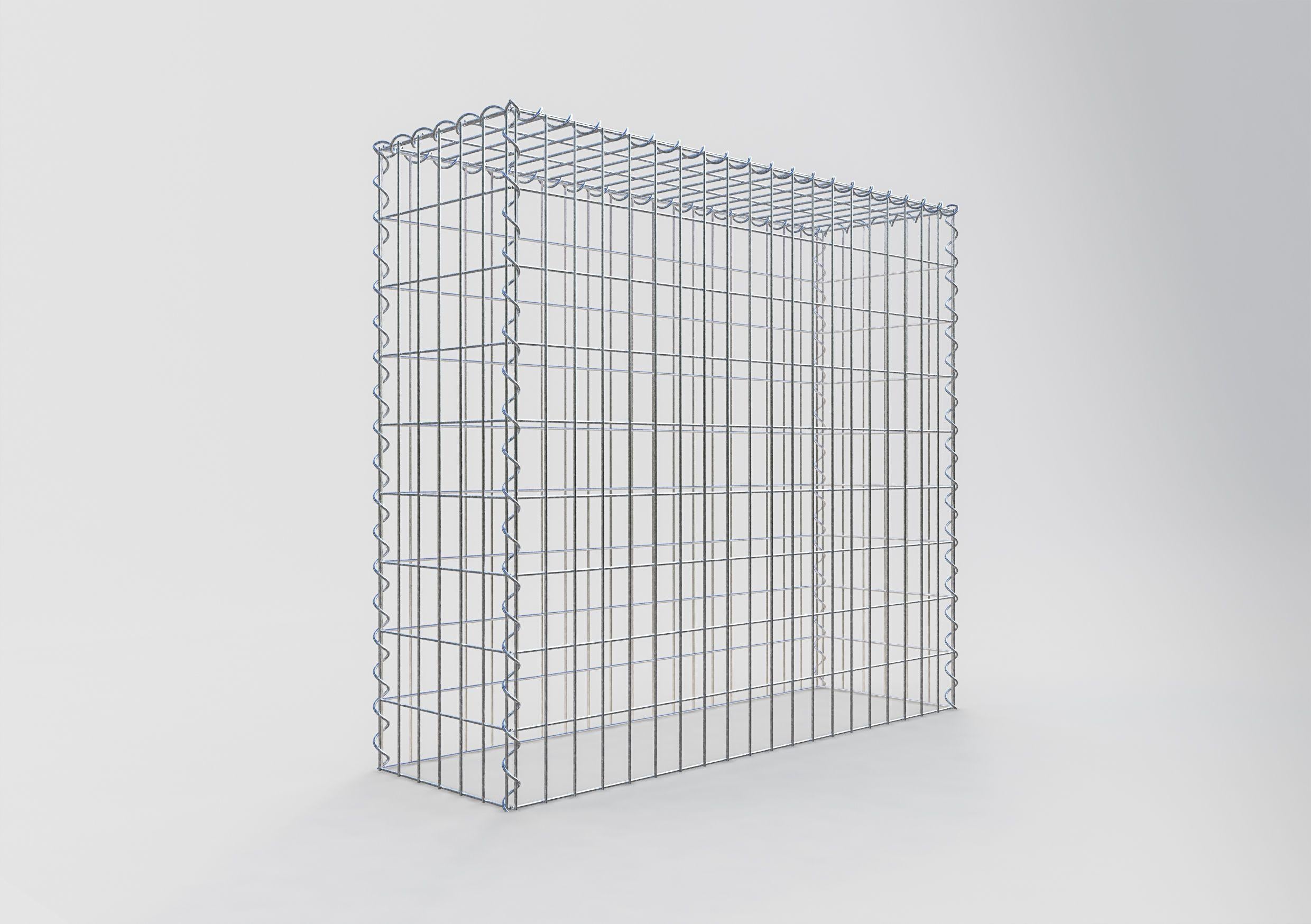 Grown-on gabion type 3 100 cm x 90 cm x 30 cm (L x H x D), mesh size 5 cm x 10 cm, spiral