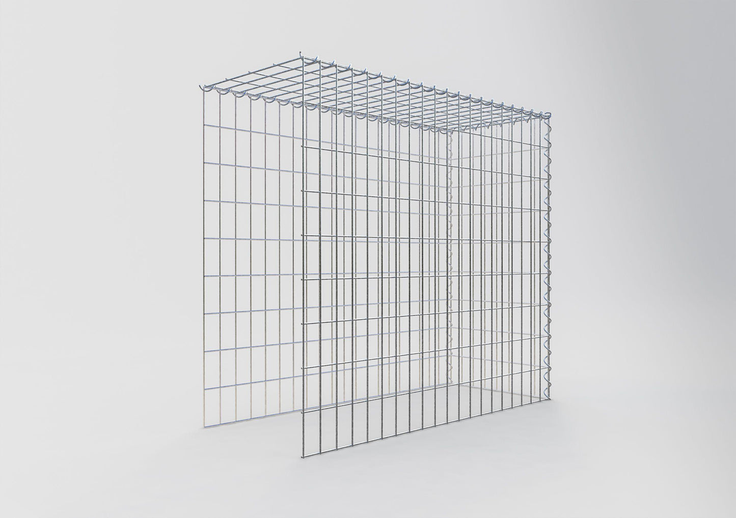 Grown-on gabion type 4 100 cm x 90 cm x 40 cm (L x H x D), mesh size 5 cm x 10 cm, spiral