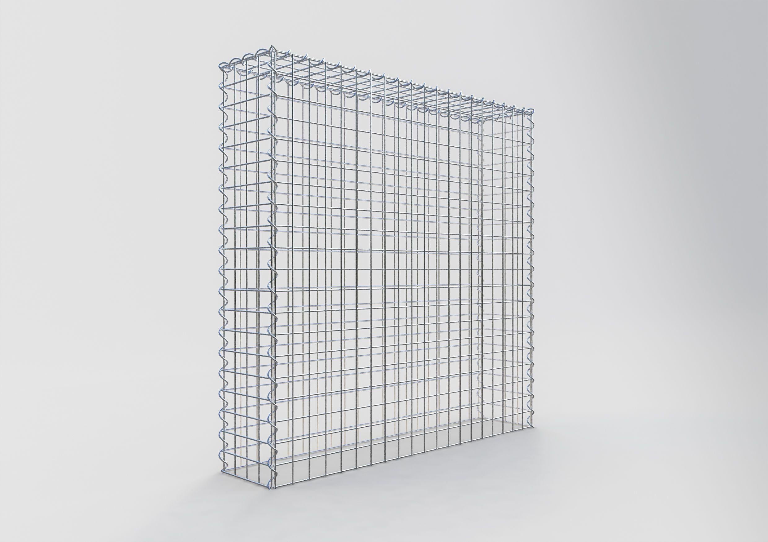 Grown-on gabion type 3 100 cm x 100 cm x 20 cm (L x H x D), mesh size 5 cm x 5 cm, spiral