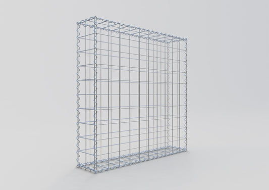 Gabion 100 cm x 100 cm x 20 cm (L x H x D), maskstorlek 10 cm x 10 cm, spiral