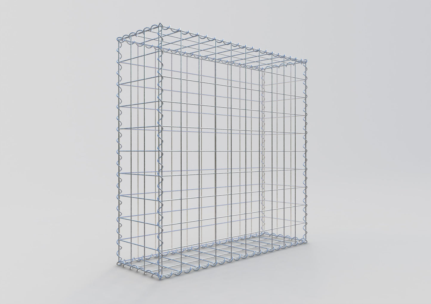 Gabion 100 cm x 100 cm x 30 cm (L x H x D), maskstorlek 10 cm x 10 cm, spiral