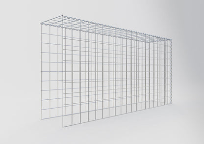 Grown-on gabion type 4 200 cm x 100 cm x 40 cm (L x H x D), mesh size 10 cm x 10 cm, spiral