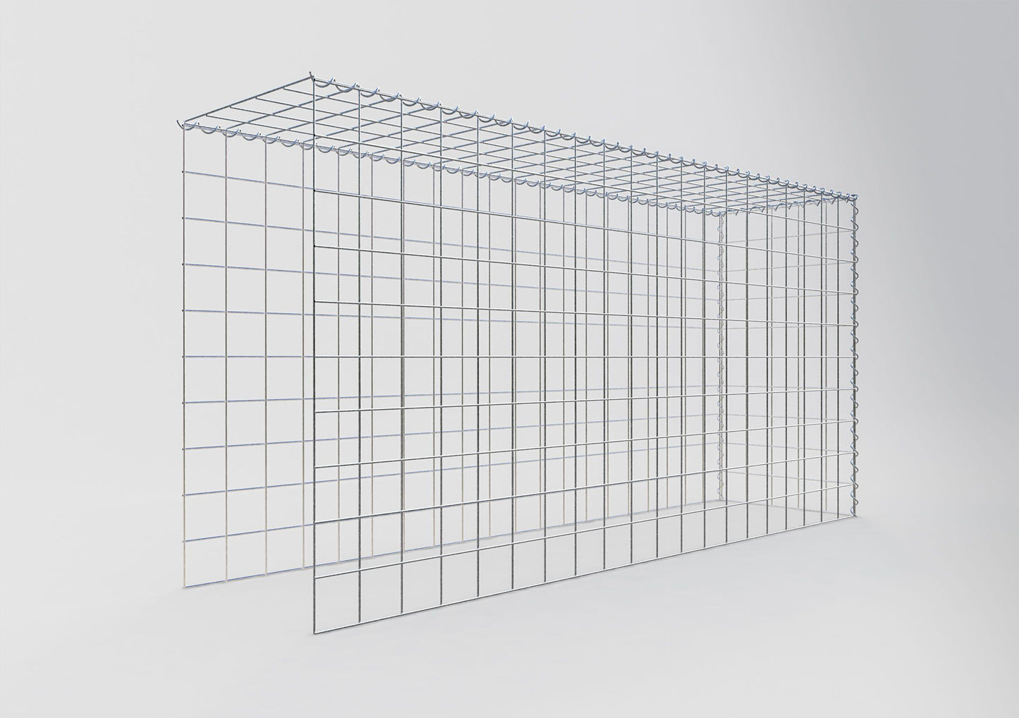 Gabbione aggiuntivo tipo 4 200 cm x 100 cm x 50 cm (L x A x P), maglia 10 cm x 10 cm, spirale