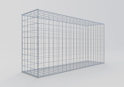 Gabion 200 cm x 100 cm x 50 cm (L x H x D), maskestørrelse 10 cm x 10 cm, spiral