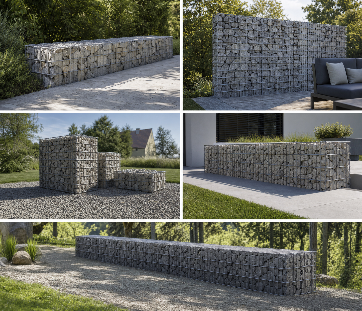 Gabion efter mål - maskestørrelse 5x10cm