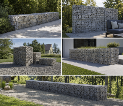 Gabion efter mål - maskestørrelse 5x10cm