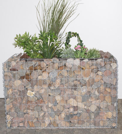 Højbed firkantet 130 cm x 80 cm x 80 cm (L x H x D), maskestørrelse 5 x 10 cm, vægtykkelse 10 cm