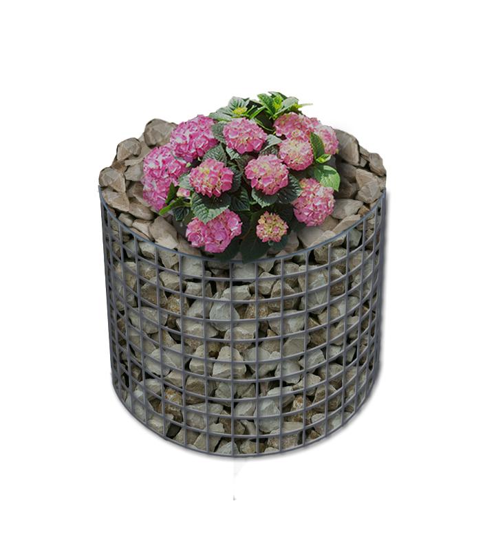 Raised bed round, outer diameter 62 cm, height 50 cm, mesh size 5 x 5 cm, wall thickness 10 cm